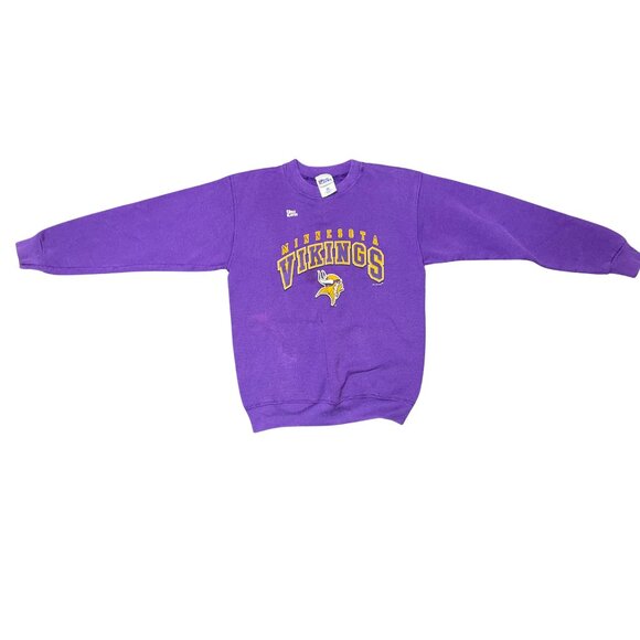 90s Pro Player Minnesota Vikings Crewneck Sweatshirt Large - Picture 2 of 5